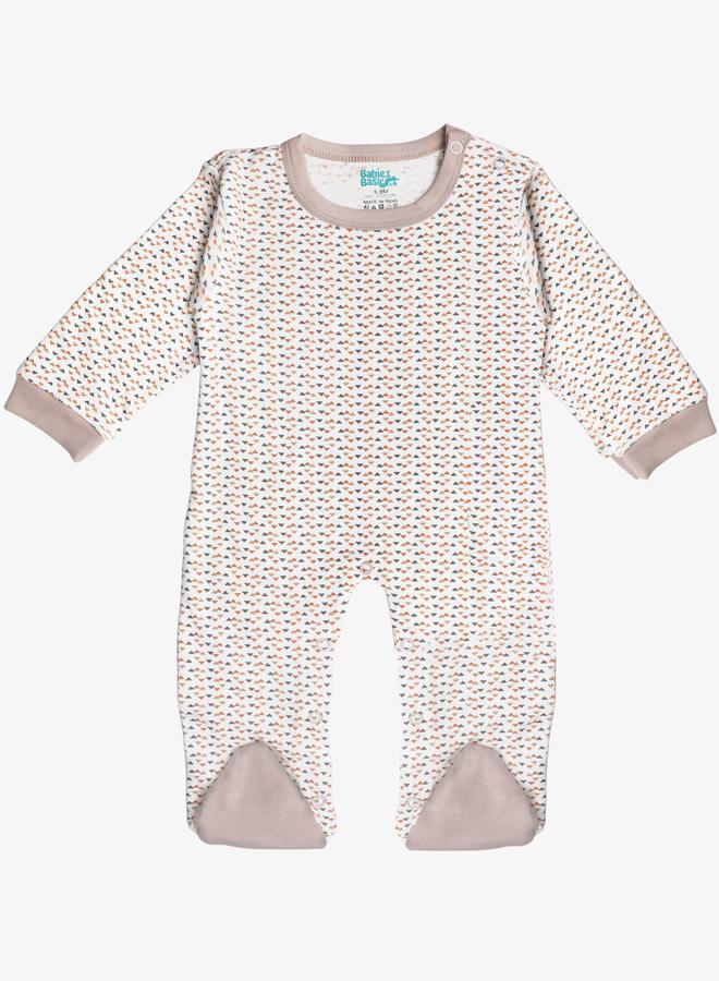 بابيز_بيسك طقم 5 قطع - مريلة، رومبر، قفازات، قبعة، وبدلة نوم - Image 2